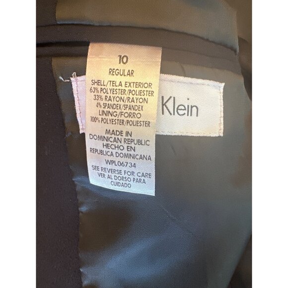 Calvin Klein Black 2-Piece Suit Size 8 Regular Boys Polyester Blend Church - Picture 4 of 5